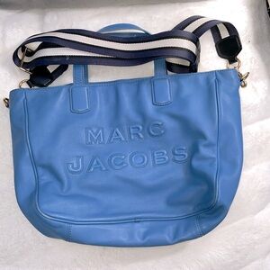 MARC JACOBS Logo leather bag purse g blue